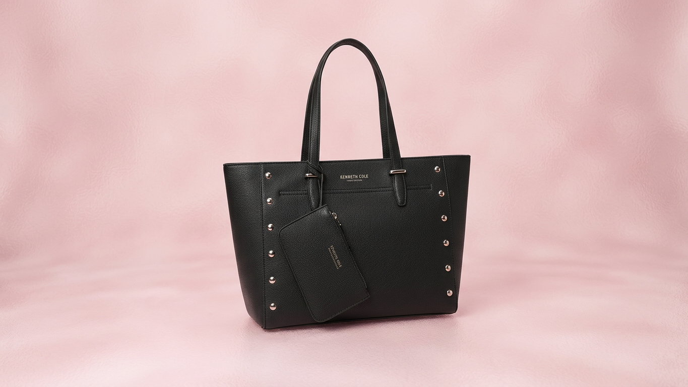 🖤 The Power of Practical Glam Kenneth Cole Black Leather Tote Bags.