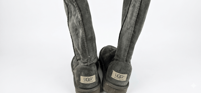 Gray UGG boots.